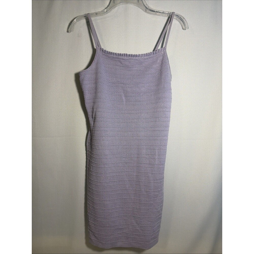 Newport News Women’s Medium Vintage Y2K Lavender Knit Strappy Dress